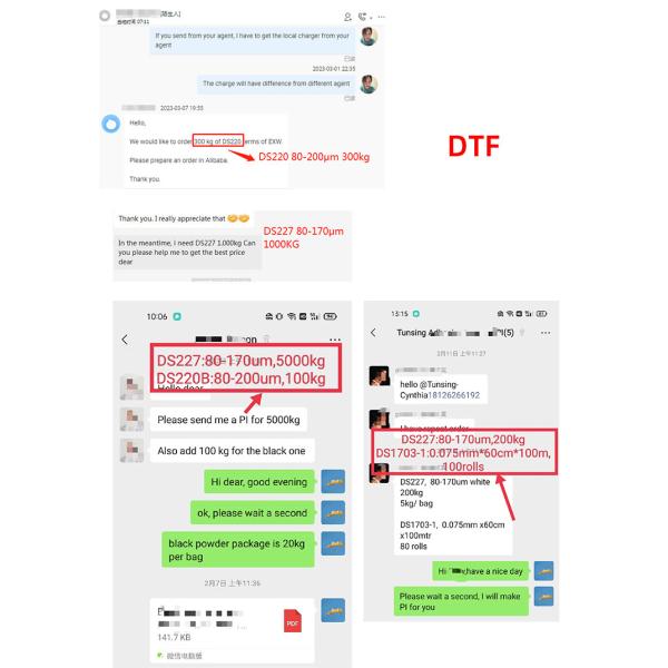80-200um оптовой теплопередачи DTF белый ТПУ клейкий порошок для печати футболки
