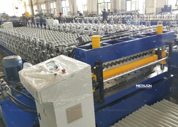 Dual-Layer Guide Pillar Roll Forming Machine For Trapezoidal And Corrugated Roof Panels