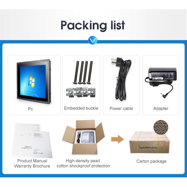 Капацитивный сенсорный экран 18,5 дюйма Промышленный планшетный компьютер с алюминиевым корпусом без вентилятора