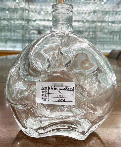 500 ml 700 ml 750 ml garrafas de vidro de vodka de pedra com superfície de estampação a quente