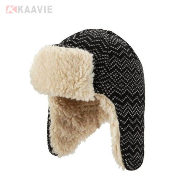 Winter Warm Hiking Ski Faux Fur Russian Aviator Trapper Hat With Face Cover