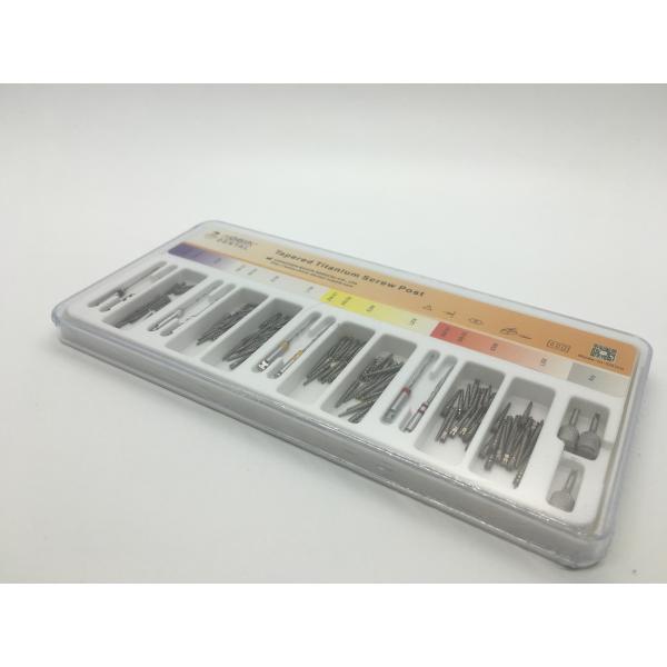 Titanium Dental Gold Plated Screw Posts 145 Pcs 8 Reamer For Different Size