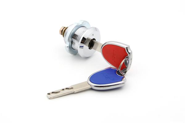 Wardrob Disc Tumbler Cylinder Cam Lock  Chrome Plated CCW 90 Degree