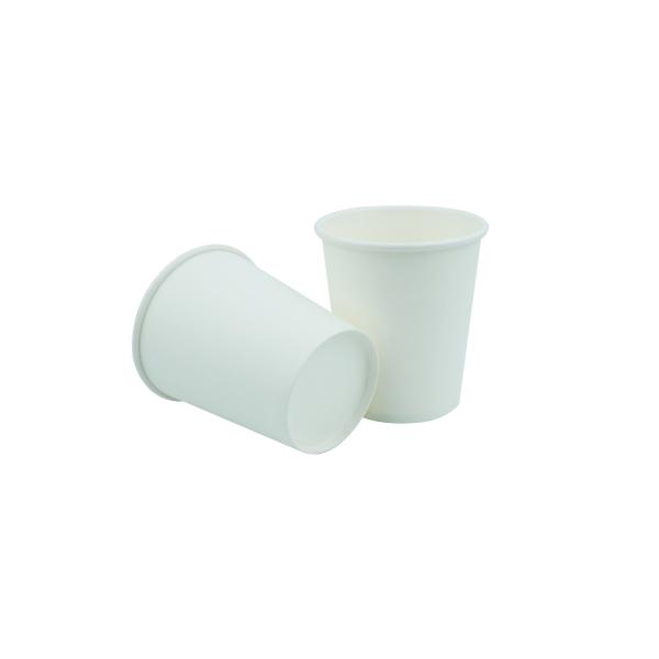 Plain White Cold Drink Paper Cups 200ml With Certificates SGS FDA LFGB