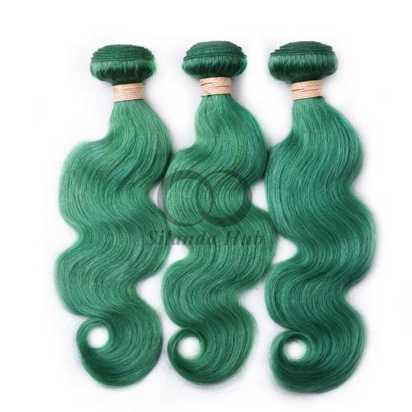 Green Body Wave Remy Human Hair Bundles Sew In Weave Bundles Brazilian Bundle Deals