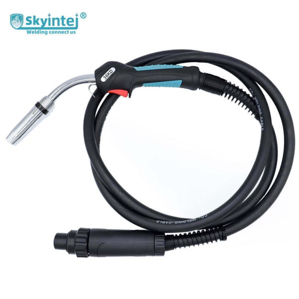 36KD Copper Plated MIG Welding Torch Air Cooled Industrial 500A DC Flexible Swan Neck