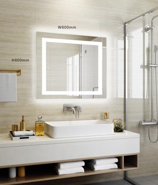 110-277V 50/60HZ Espelho de Magnificação de Hotel com Bluetooth e Luz Dimmable
