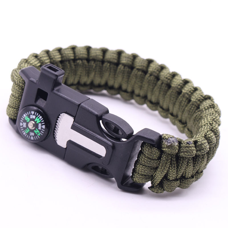 Outdoor Emergency Fire Starter Paracord Survival Bracelet for Backpacking