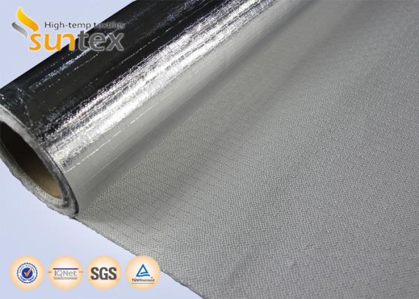 avental resistente aluminizado folha da segurança do vidro de fibra da tela da chama da tela da fibra de vidro de 0.65mm