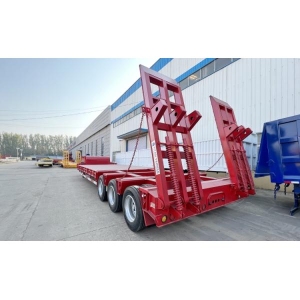 3 Line 6 Axle 100/120 Ton Construction Machinery Carrier Low Bed Trailer With Ramps for Sale