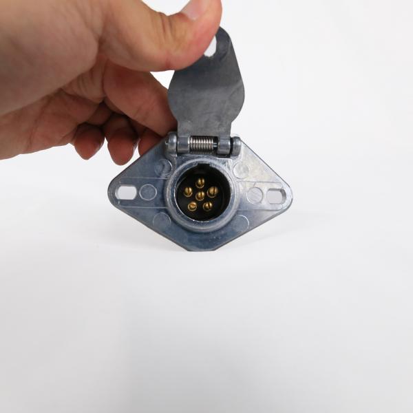 Trailer Socket 6 Pin Female Cable Connector High Precision US Small Size Connector