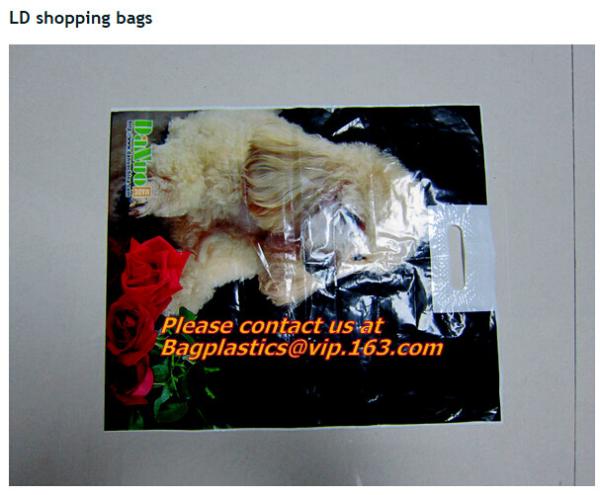 Soft loop handle 100% biodegradable plastic bags plastic bag biodegradable, COMPOSTABLE