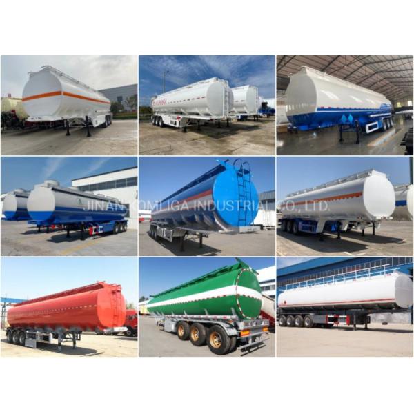 Flatbed 3 Axles Diesel Tank Trailer Fuel Oil Tank Semi Trailer for Fuel Transportation