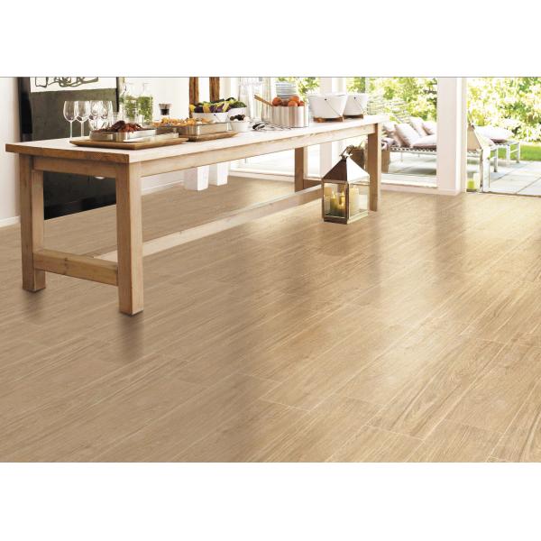 Moistureproof Timber Ceramic Floor Tiles Integrate Crack And Wood Grain Elements
