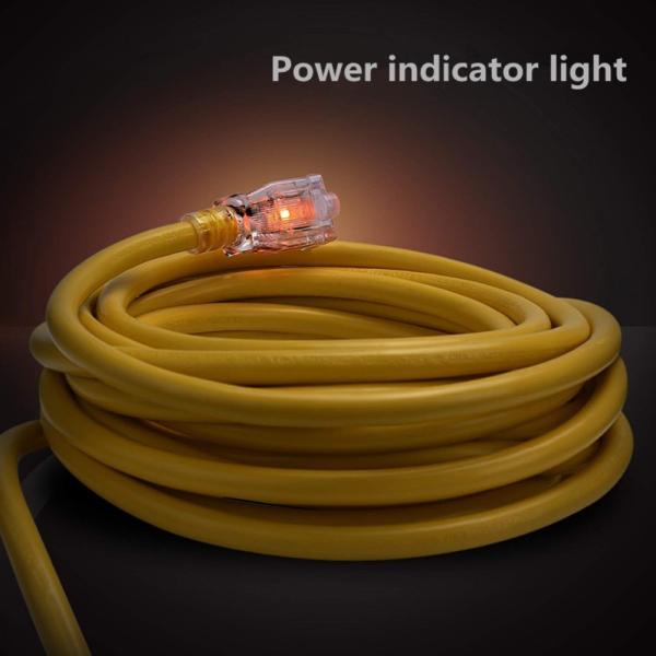 12/3 25ft Power Retractable Electrical Cable Wire Harness Heavy Duty Waterproof 220v