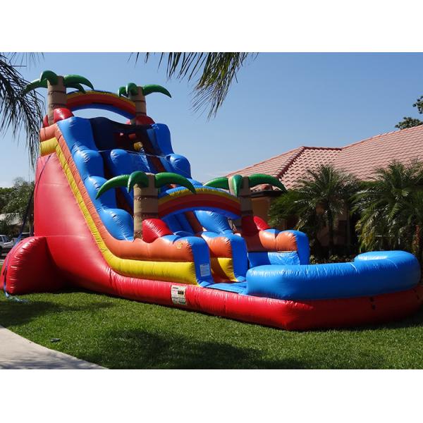 Large Fire Truck Inflatable Dry Slide for Commercial Party Rental Repair Kits Included