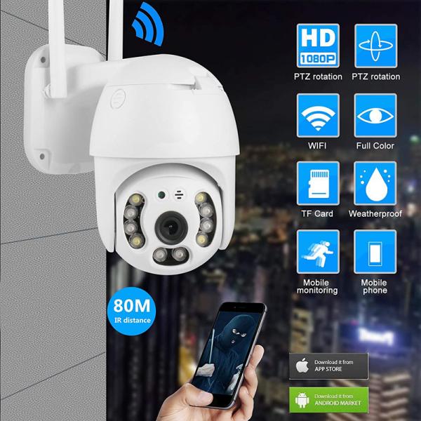 инфракрасн камеры 20m Wifi купола 2K HD с автоматический отслеживать