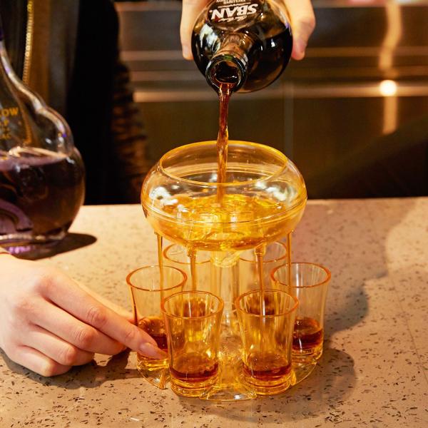 Production Wine Dispenser Cup 6 Shot Glass Dispenser for Whisky Connoisseurs