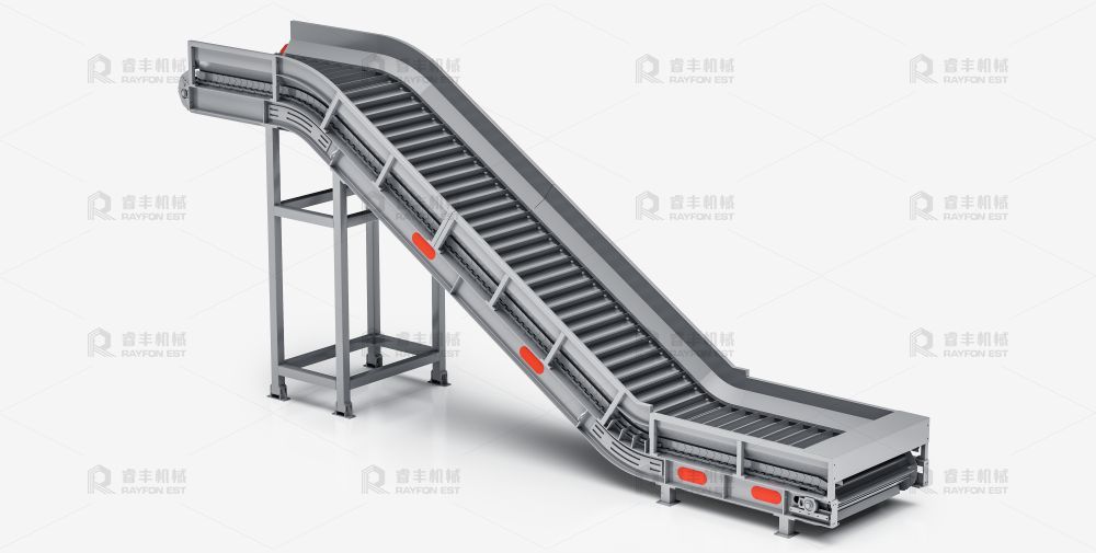 Energy Saving Conveyor Equipment Metal Chain Conveyor For Plastic Recycling