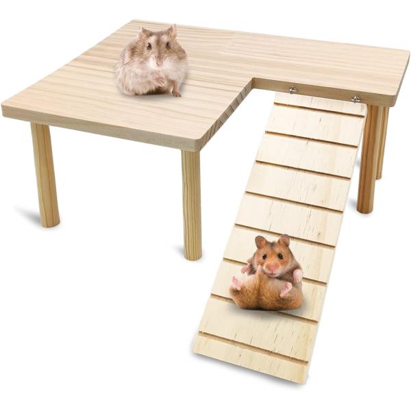 Hamster Standing Platform Exercise Toy Cage Accessories with Push-up Closure Type
