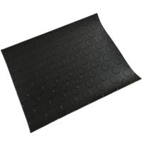 Black round coin moisture proof anti slip and wear-resistant PVC floor mat