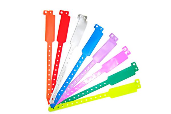 Admission Ticket Personalized Band Bracelets , Festival Plastic Wristbands PMS Colors