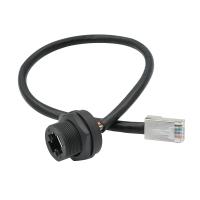 Connecteur imperméable de fil de 8P8C IP67 Rj45 de connecteur imperméable noir d'Ethernet
