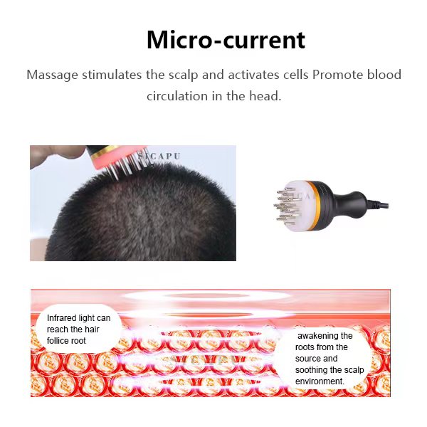 Machine de croissance des cheveux au laser non invasive, stimulateur de follicules pileux au laser de faible intensité
