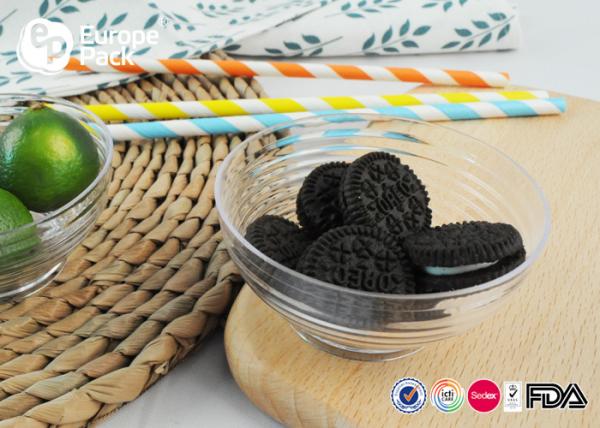 Recyclable BPA Free Ps Disposable Plastic Cups With Lids 0.9Mm Thickness