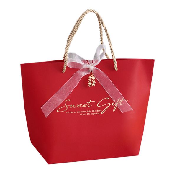 Gelebor Pantone Cardboard Shopping Bag Love Wedding Gift Bag for Candy