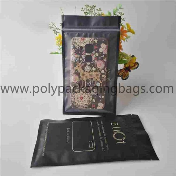 OPP frosted composite zipper bag for mobile phone, charging cable.