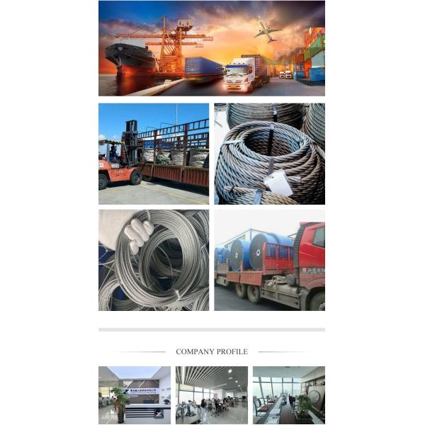 JIS Standard High Strength Coated Galvanized Stainless Steel Wire Rope with Q195/Q235