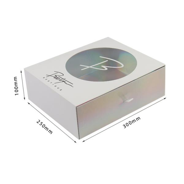 Commande personnalisée boîte cadeau en papier holographique de luxe pour les cosmétiques