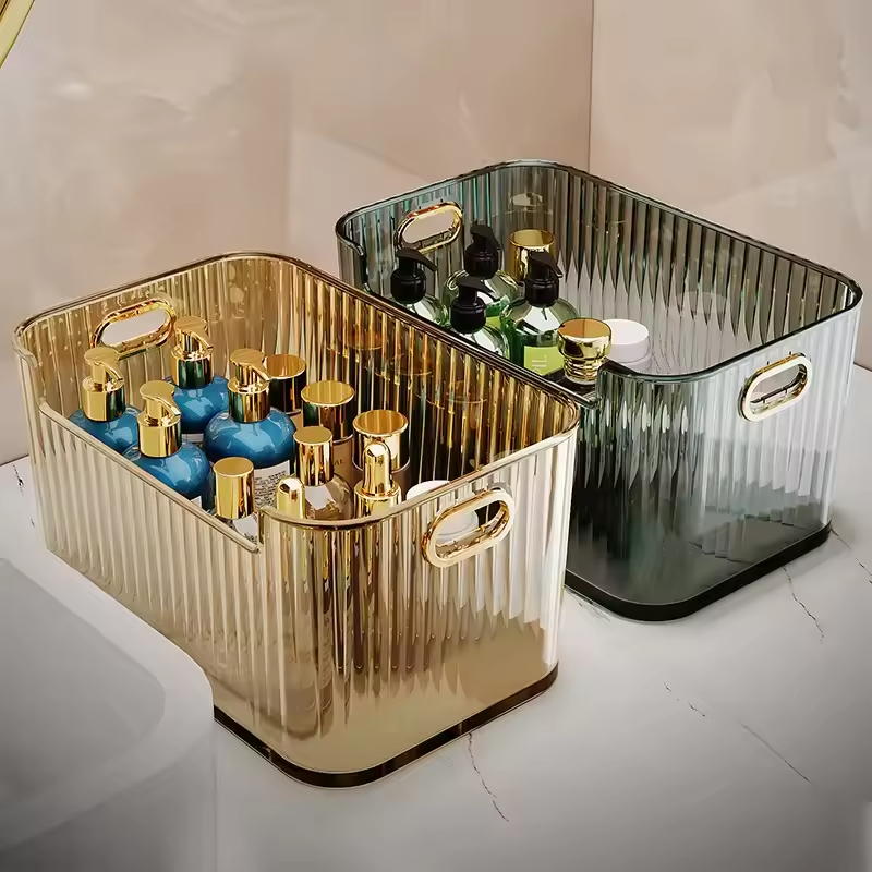 Clear Desktop Makeup Organizer Skincare Jewelry Storage Display Case