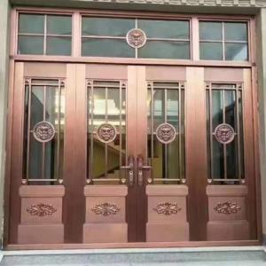 Retro Decorative Entry Door Stainless Metal Decorative Front Doors