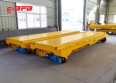 Steel Mill Handling Industrial Trolley Cart , 30T Electric Flatbed Cart