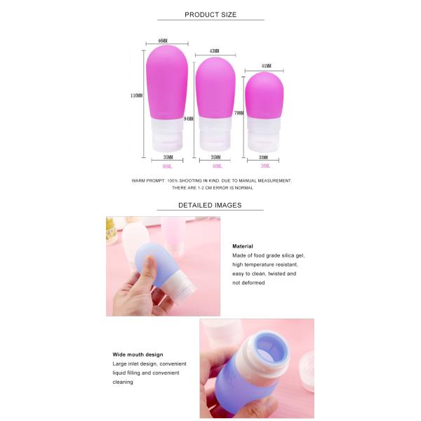 Экран печатая многоразовые небольшие бутылки перемещения силикона 80Ml