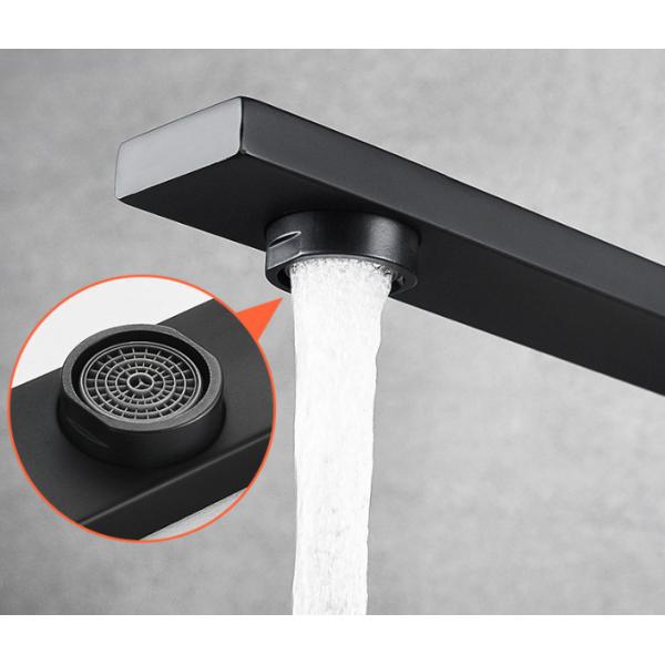 Stainless Steel Kitchen Sink Mixer Faucet Square Handle Modern Kitchen Faucet