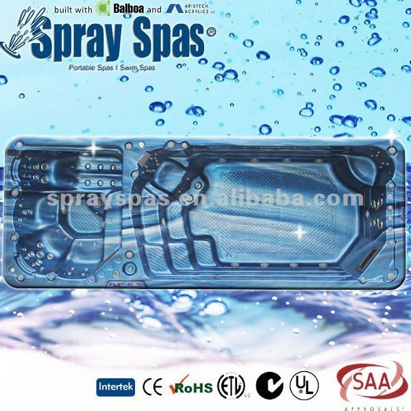 Portable Whirlpool Massage Outdoor Bathtubs, 5 x Seats + 1 x Full Body Lounge + Swim Area