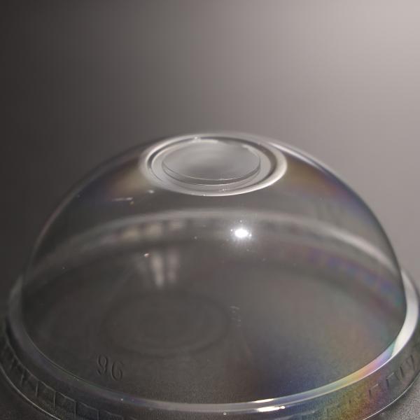 Couvercle de tasse en plastique jetable couvercle PET couvercle transparent couvercle de tasse en plastique coupole adapté pour tasse de café glacé