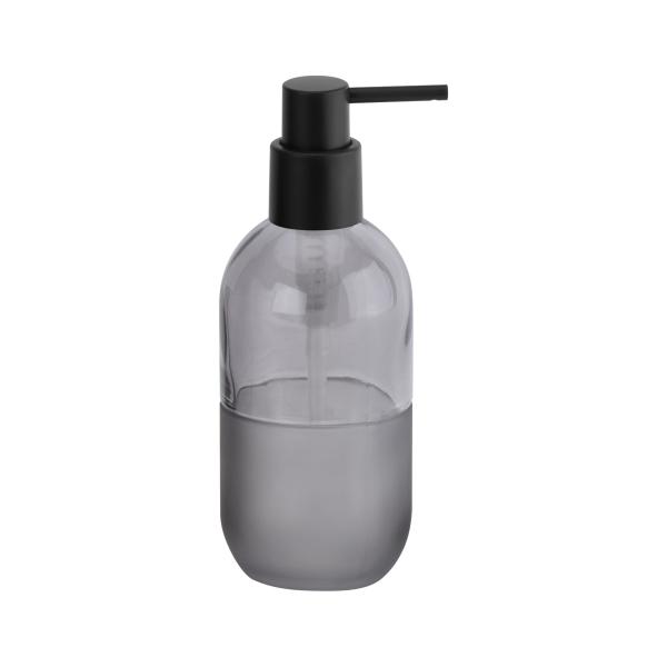 Grey Glass Bathroom Vanity Accessories Round Five Piece Set With Soap Dish For Shower