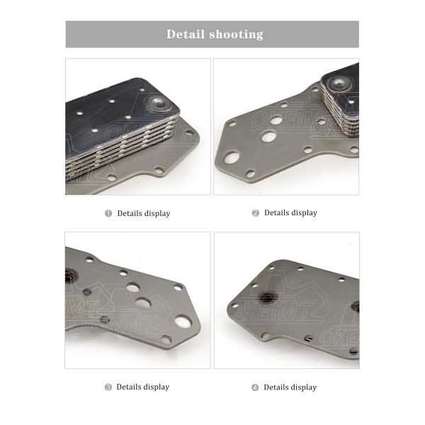 3921557 Engine Oil Cooler Komatsu S4D102 Oil Cooler Assembly For Cummins B3.9L 4B