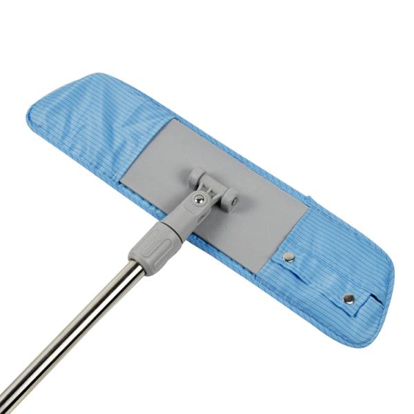 Serpillère plate ESD pour salle blanche industrielle avec microfibres et acier inoxydable