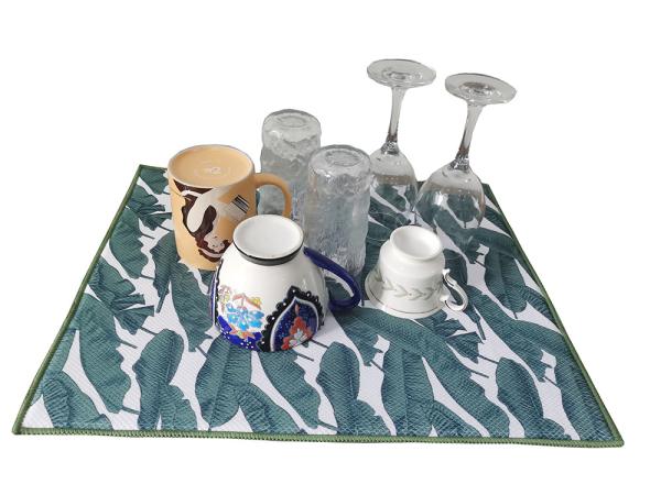 Printing  Kitchen Microfiber Dish Drying Mat 100% Polyester