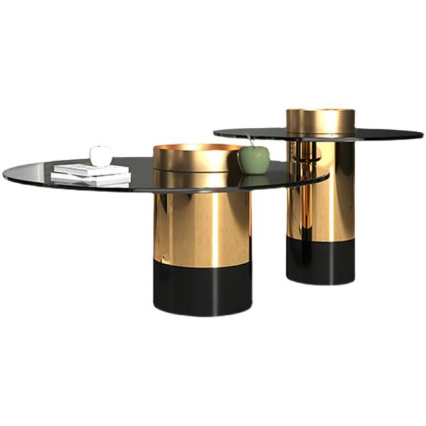 Современный круглый столик из нержавеющей стали