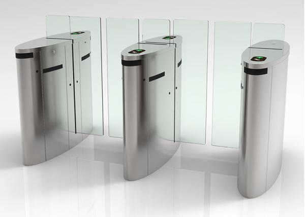 Optical Passage Access Control Turnstile Gate Arylic Wing Sliding Lane Barrier 30 Watt