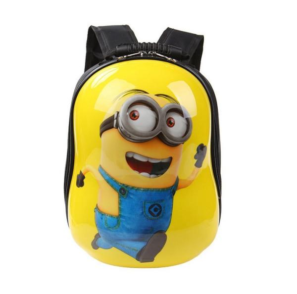 Cute cartoon eggshell little yellow People Children backpack schoolbag boys and girls primary school children