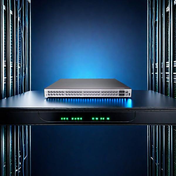 S5732-H48S6Q 44 GE SFP 4 10 GE SFP 6 40 GE QSFP Todos los interruptores ópticos con una sola potencia Diseño compacto y velocidad de transferencia de datos