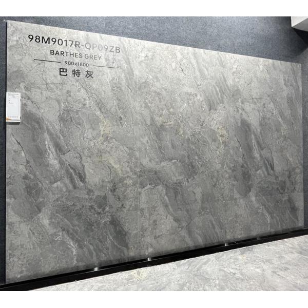 Carreau de porcelaine émaillée polie grise 900x1800mm Sol et mur intérieur