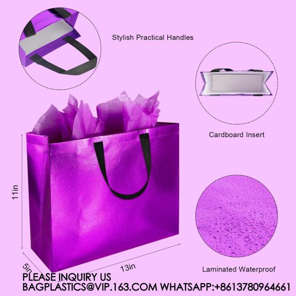 Reusable Goodie Bags With Handles - Gift Bags Medium Size - Party Favor Bags For Valentines Day Birthdays, Parties